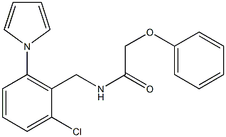 N-[2-chloro-6-(1H-pyrrol-1-yl)benzyl]-2-phenoxyacetamide Struktur