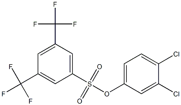 3,4-dichlorophenyl 3,5-di(trifluoromethyl)benzene-1-sulfonate Struktur