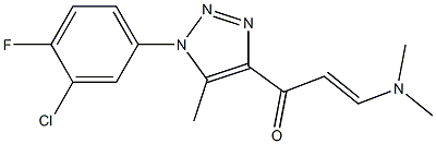 1-[1-(3-chloro-4-fluorophenyl)-5-methyl-1H-1,2,3-triazol-4-yl]-3-(dimethylamino)prop-2-en-1-one Struktur