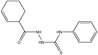 2-(2-cyclohexenylcarbonyl)-N-phenyl-1-hydrazinecarbothioamide Struktur