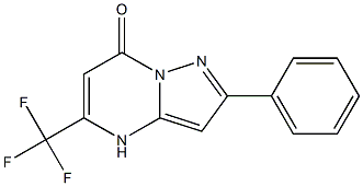 2-phenyl-5-(trifluoromethyl)-4,7-dihydropyrazolo[1,5-a]pyrimidin-7-one Struktur