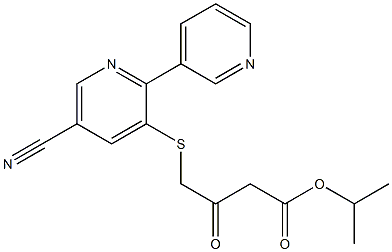 isopropyl 4-[(5-cyano-2,3'-bipyridin-6-yl)thio]-3-oxobutanoate Struktur