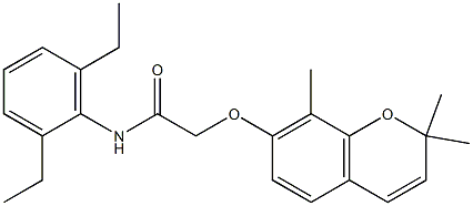 N1-(2,6-diethylphenyl)-2-[(2,2,8-trimethyl-2H-chromen-7-yl)oxy]acetamide Struktur