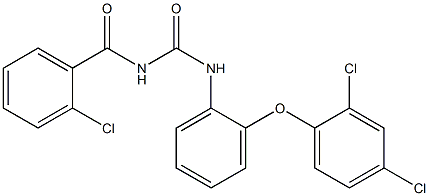 N-(2-chlorobenzoyl)-N'-[2-(2,4-dichlorophenoxy)phenyl]urea Struktur