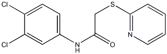 N1-(3,4-dichlorophenyl)-2-(2-pyridylthio)acetamide Struktur