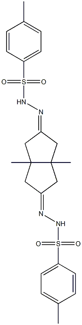 N'-[3a,6a-dimethyl-5-{2-[(4-methylphenyl)sulfonyl]hydrazono}hexahydropentalen-2(1H)-ylidene]-4-methylbenzenesulfonohydrazide Struktur