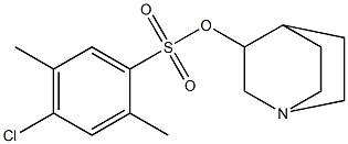 1-azabicyclo[2.2.2]oct-3-yl 4-chloro-2,5-dimethylbenzenesulfonate Struktur