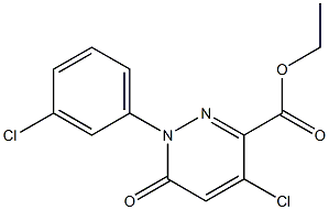 ethyl 4-chloro-1-(3-chlorophenyl)-6-oxo-1,6-dihydro-3-pyridazinecarboxylate Struktur