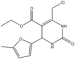 ethyl 6-(chloromethyl)-4-(5-methyl-2-furyl)-2-oxo-1,2,3,4-tetrahydropyrimidine-5-carboxylate Struktur