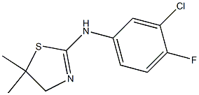 N2-(3-chloro-4-fluorophenyl)-5,5-dimethyl-4,5-dihydro-1,3-thiazol-2-amine Struktur