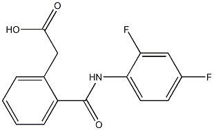 2-{2-[(2,4-difluoroanilino)carbonyl]phenyl}acetic acid Struktur