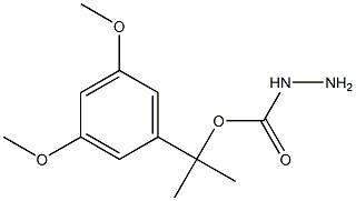 1-(3,5-dimethoxyphenyl)-1-methylethyl hydrazine-1-carboxylate Struktur