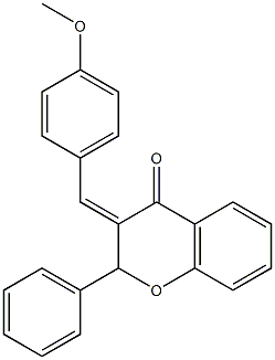 3-(4-methoxybenzylidene)-2-phenylchroman-4-one Struktur