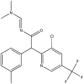 2-[3-chloro-5-(trifluoromethyl)-2-pyridinyl]-N-[(dimethylamino)methylene]-2-(3-methylphenyl)acetamide Struktur