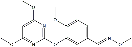 3-[(4,6-dimethoxy-2-pyrimidinyl)oxy]-4-methoxybenzenecarbaldehyde O-methyloxime Struktur