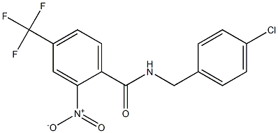 N-(4-chlorobenzyl)-2-nitro-4-(trifluoromethyl)benzenecarboxamide Struktur