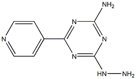 2-Amino-4-hydrazino-6-(pyrid-4-yl)-1,3,5-triazine Struktur