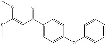 3,3-di(methylthio)-1-(4-phenoxyphenyl)prop-2-en-1-one Struktur