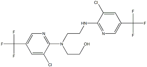 2-[[3-chloro-5-(trifluoromethyl)-2-pyridinyl](2-{[3-chloro-5-(trifluoromethyl)-2-pyridinyl]amino}ethyl)amino]-1-ethanol Struktur