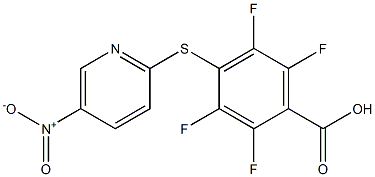 2,3,5,6-tetrafluoro-4-[(5-nitro-2-pyridyl)thio]benzoic acid Struktur