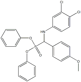 N1-[(diphenylphosphoryl)(4-methoxyphenyl)methyl]-3,4-dichloroaniline Struktur