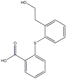 2-{[2-(2-hydroxyethyl)phenyl]thio}benzoic acid Struktur