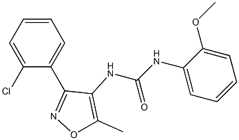 N-[3-(2-chlorophenyl)-5-methylisoxazol-4-yl]-N'-(2-methoxyphenyl)urea Struktur