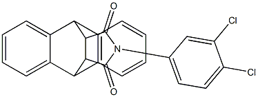 17-(3,4-dichlorophenyl)-17-azapentacyclo[6.6.5.0~2,7~.0~9,14~.0~15,19~]nonadeca-2,4,6,9(14),10,12-hexaene-16,18-dione Struktur