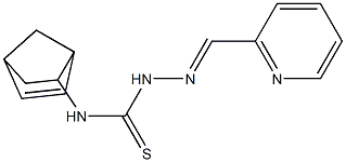 N1-bicyclo[2.2.1]hept-5-en-2-yl-2-(2-pyridylmethylidene)hydrazine-1-carbothioamide Struktur