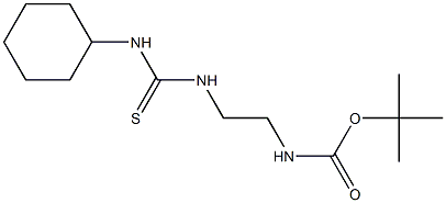 tert-butyl N-(2-{[(cyclohexylamino)carbothioyl]amino}ethyl)carbamate Struktur