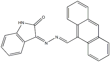 3-[2-(9-anthrylmethylidene)hydrazono]indolin-2-one Struktur