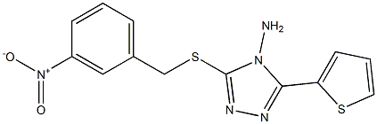 3-[(3-nitrobenzyl)sulfanyl]-5-(2-thienyl)-4H-1,2,4-triazol-4-amine Struktur