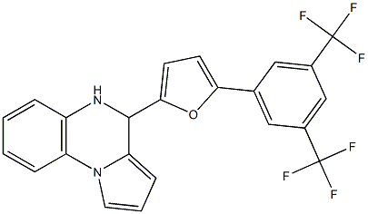 4-{5-[3,5-di(trifluoromethyl)phenyl]-2-furyl}-4,5-dihydropyrrolo[1,2-a]quinoxaline Struktur