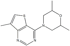 2,6-dimethyl-4-(7-methylthieno[3,2-d]pyrimidin-4-yl)morpholine Struktur