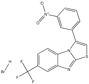 3-(3-nitrophenyl)-7-(trifluoromethyl)benzo[4,5]imidazo[2,1-b][1,3]thiazole hydrobromide Struktur