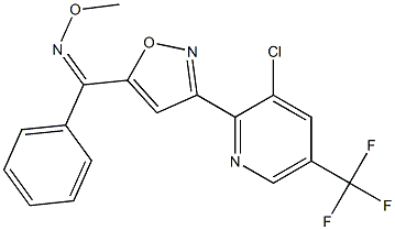 {3-[3-chloro-5-(trifluoromethyl)-2-pyridinyl]-5-isoxazolyl}(phenyl)methanone O-methyloxime Struktur