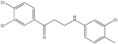 3-(3-chloro-4-methylanilino)-1-(3,4-dichlorophenyl)-1-propanone Struktur