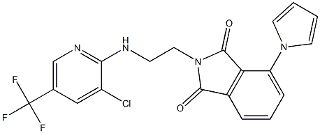 2-(2-{[3-chloro-5-(trifluoromethyl)-2-pyridinyl]amino}ethyl)-4-(1H-pyrrol-1-yl)-1H-isoindole-1,3(2H)-dione Struktur