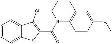 (3-chlorobenzo[b]thiophen-2-yl)(6-methoxy-1,2,3,4-tetrahydroquinolin-1-yl)methanone Struktur