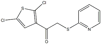 1-(2,5-dichloro-3-thienyl)-2-(2-pyridylthio)ethan-1-one Struktur