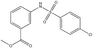 methyl 3-{[(4-chlorophenyl)sulfonyl]amino}benzoate Struktur