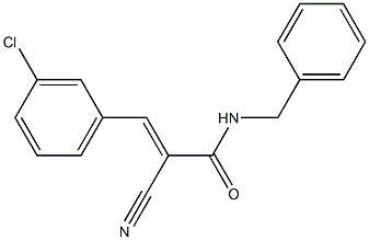 (E)-N-benzyl-3-(3-chlorophenyl)-2-cyano-2-propenamide Struktur