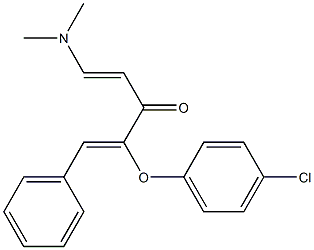 2-(4-chlorophenoxy)-5-(dimethylamino)-1-phenyl-1,4-pentadien-3-one Struktur