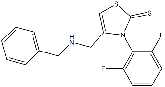 4-[(benzylamino)methyl]-3-(2,6-difluorophenyl)-1,3-thiazole-2(3H)-thione Struktur