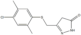 3-{[(4-chloro-2,5-dimethylphenyl)thio]methyl}-4,5-dihydro-1H-pyrazol-5-one Struktur