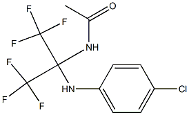 N1-[1-(4-chloroanilino)-2,2,2-trifluoro-1-(trifluoromethyl)ethyl]acetamide Struktur