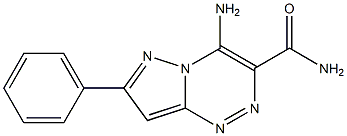 4-amino-7-phenylpyrazolo[5,1-c][1,2,4]triazine-3-carboxamide Struktur