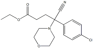 ethyl 4-(4-chlorophenyl)-4-cyano-4-morpholinobutanoate Struktur