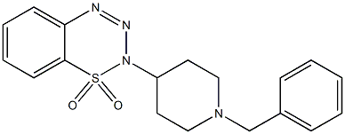 2-(1-benzyl-4-piperidinyl)-1lambda~6~,2,3,4-benzothiatriazine-1,1(2H)-dione Struktur