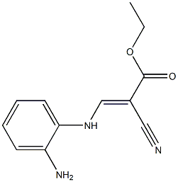 ethyl 3-(2-aminoanilino)-2-cyanoacrylate Struktur